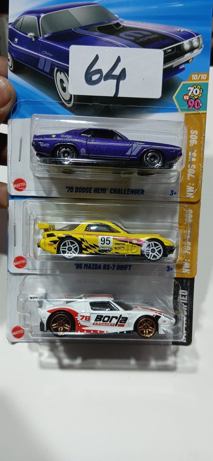 HOT WHEELS CASE-J MAINLINE (PACK OF 3) DIECAST