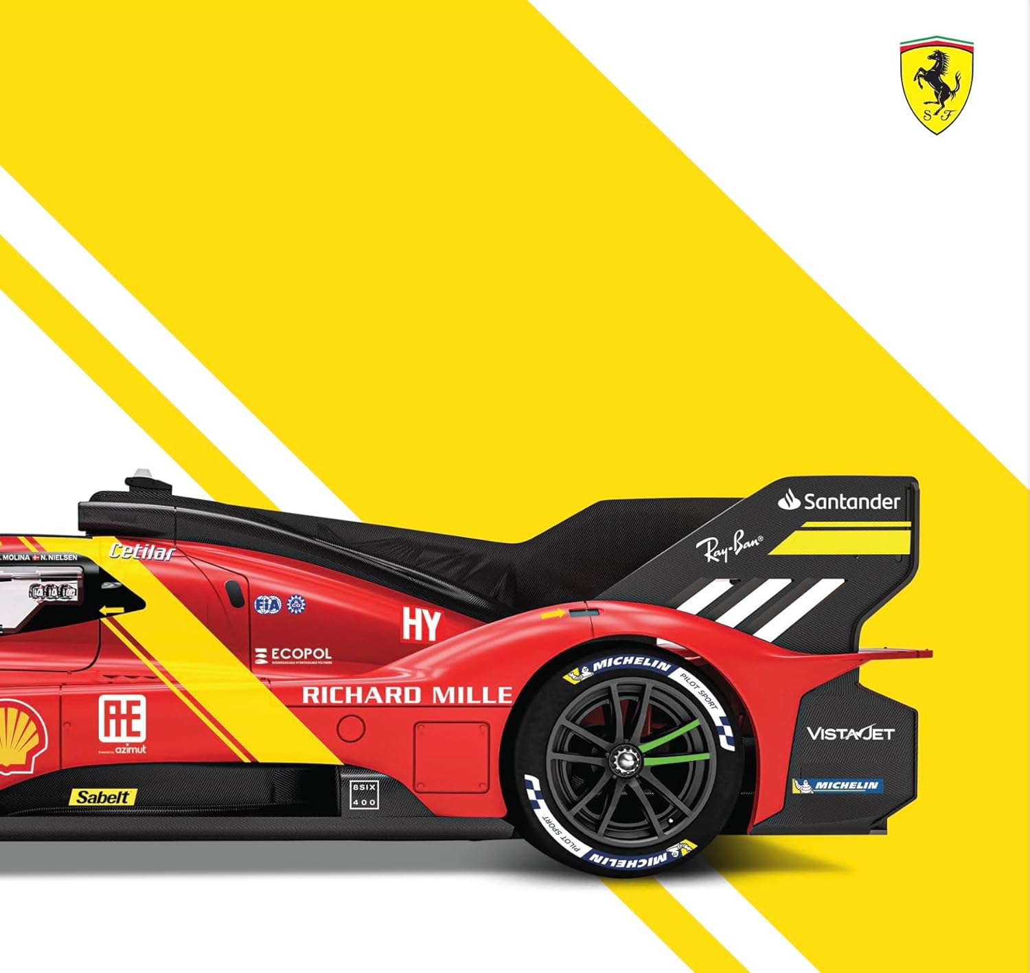 BBURAGO 2023 FERRARI 499P 3.0L TURBO V6 - WINNER LE MANS 1:18 SCALE #18-16301