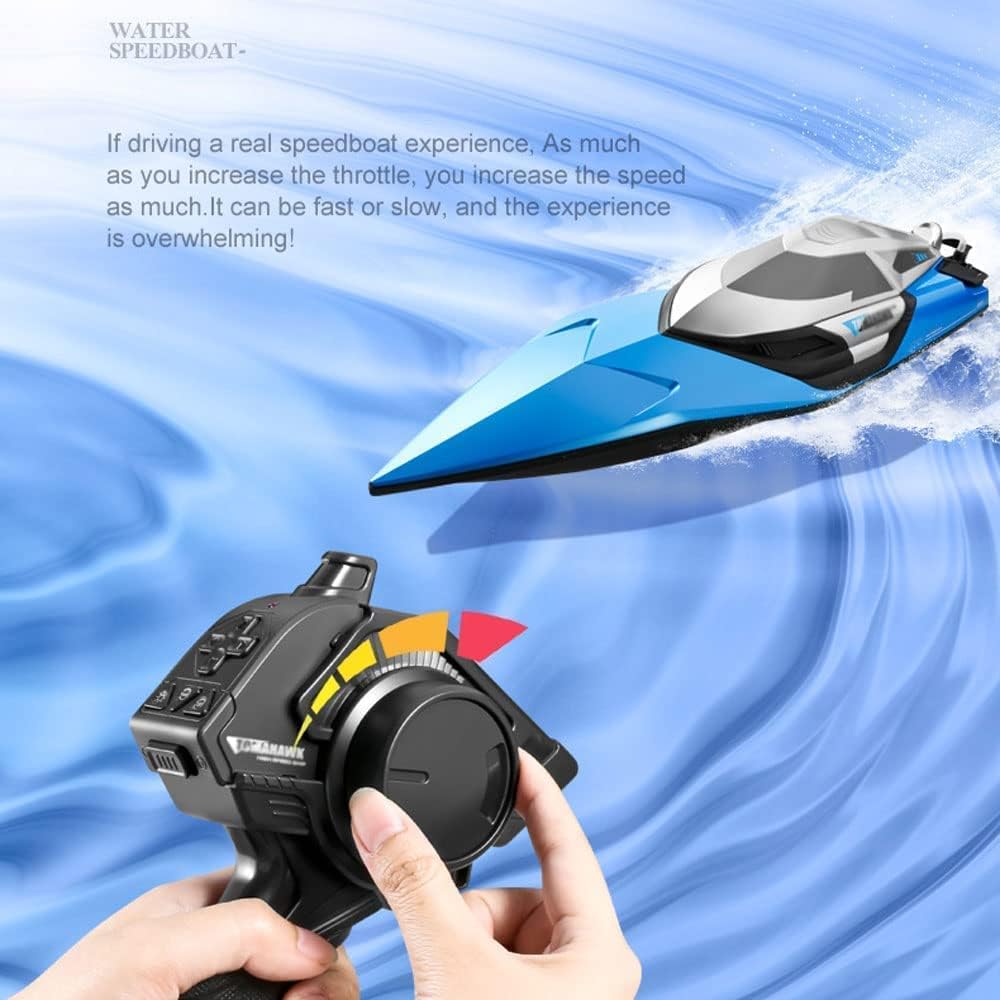 TOMAHAWK RC BOAT ELECTRIC BLUE & SILVER