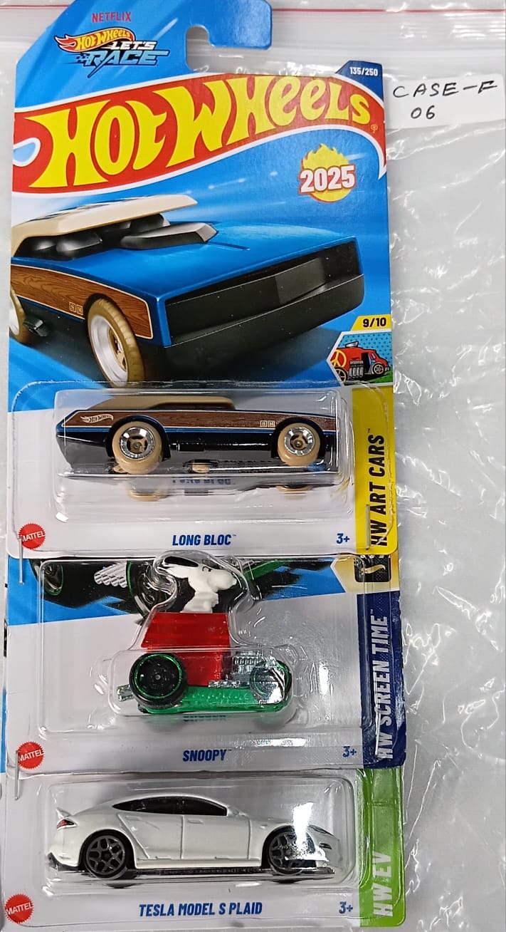 HOT WHEELS - CASE F (2025) - BASIC CAR ASSORTED (PACK OF 3 )-DIECAST