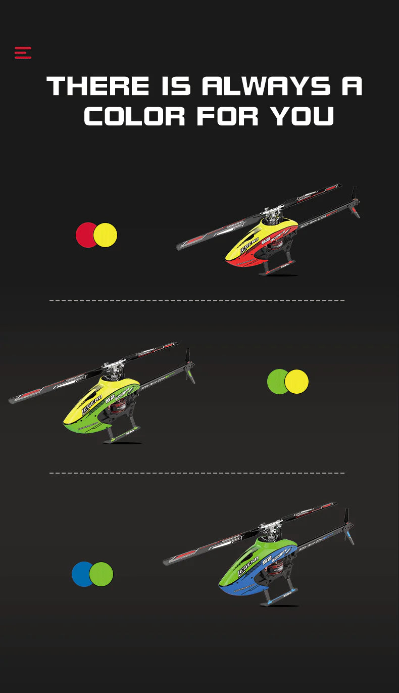 GOOSKY LEGEND S2 HELICOPTER (RTF) - RED/YELLOW (MODE 2) BAF000007