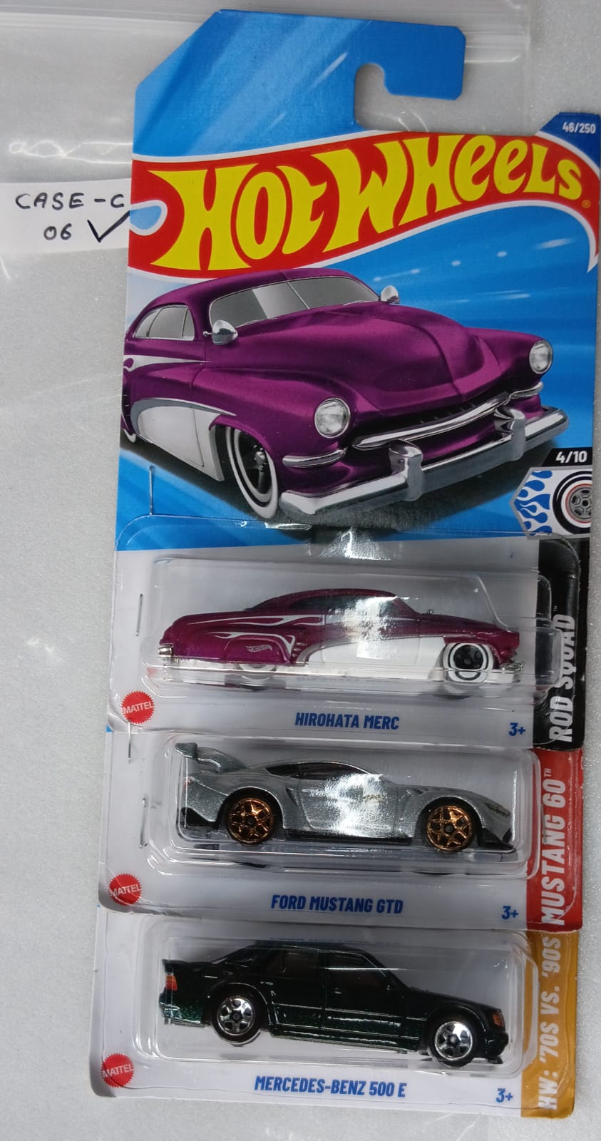 HOT WHEELS - CASE C (2025) - BASIC CAR ASSORTED (PACK OF 3 )-DIECAST