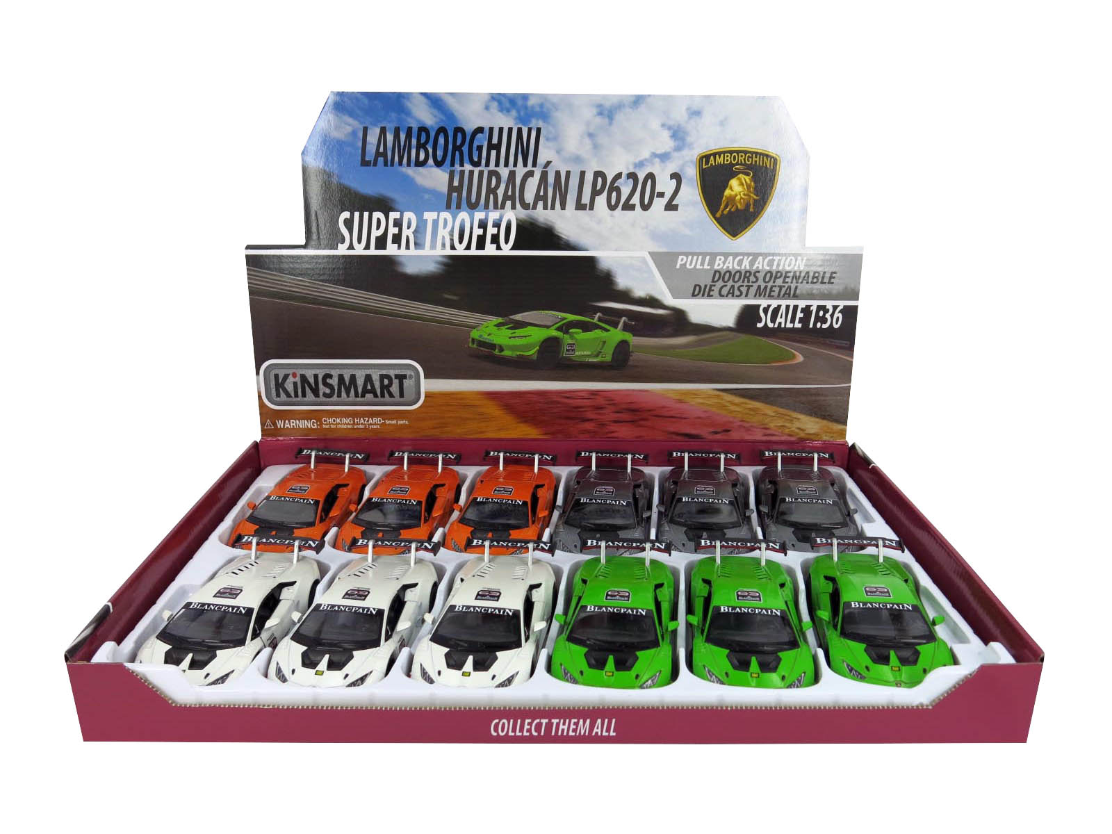 LAMBORGHINI HURACAN LP620-2 SUPER TROFEO 1:36 NO: KT5389D (GREY)
