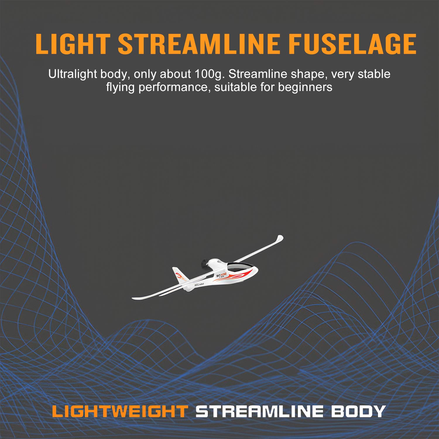 WLTOYS F959S SKY-KING 2.4G 3CH 6-AXIS RTF RC AIRPLANE BLUE