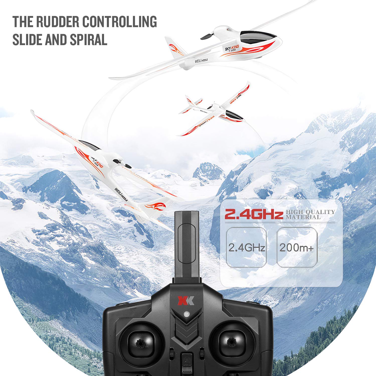 WLTOYS F959S SKY-KING 2.4G 3CH 6-AXIS RTF RC AIRPLANE BLUE