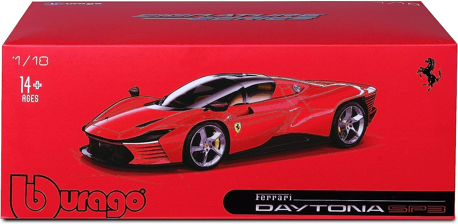 BBURAGO FERRARI DAYTONA SP3 RED "SIGNATURE SERIES" 1/18 DIECAST 16912R