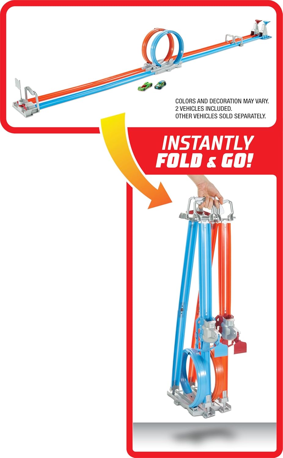 HOT WHEELS DOUBLE LOOP DASH TRACK SET