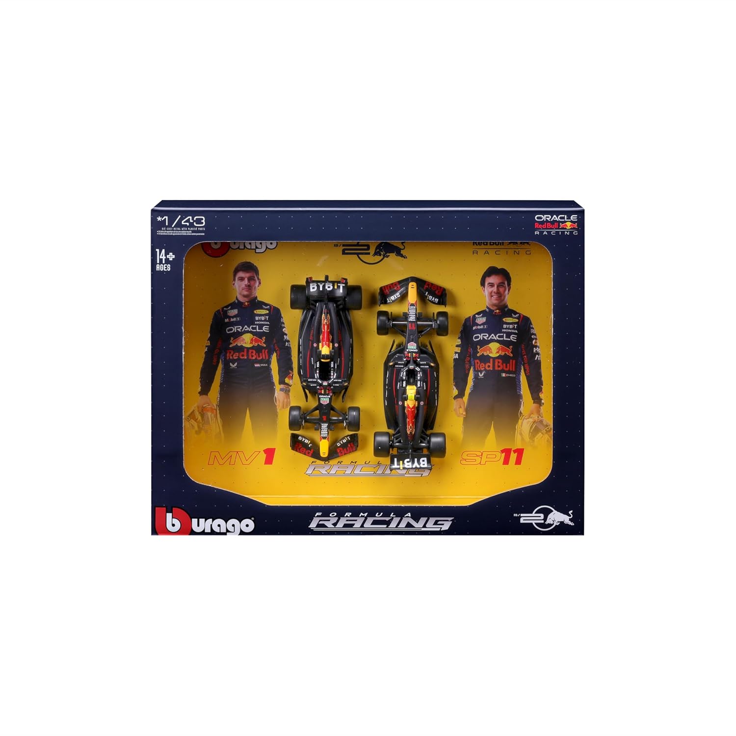BBURAGO FERRARI FORMULA RACING RB20 # MV1&SP11 1/43 DIECAST 18-38099(2Pc)
