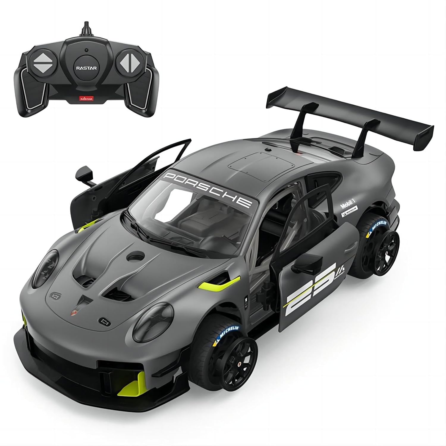 RASTAR 99600 1/18 PORSCHE 911 GT2 RS CLUBSPORT 25 RC ASSEMBLY MODEL KIT (68 PCS & 8 PTS)