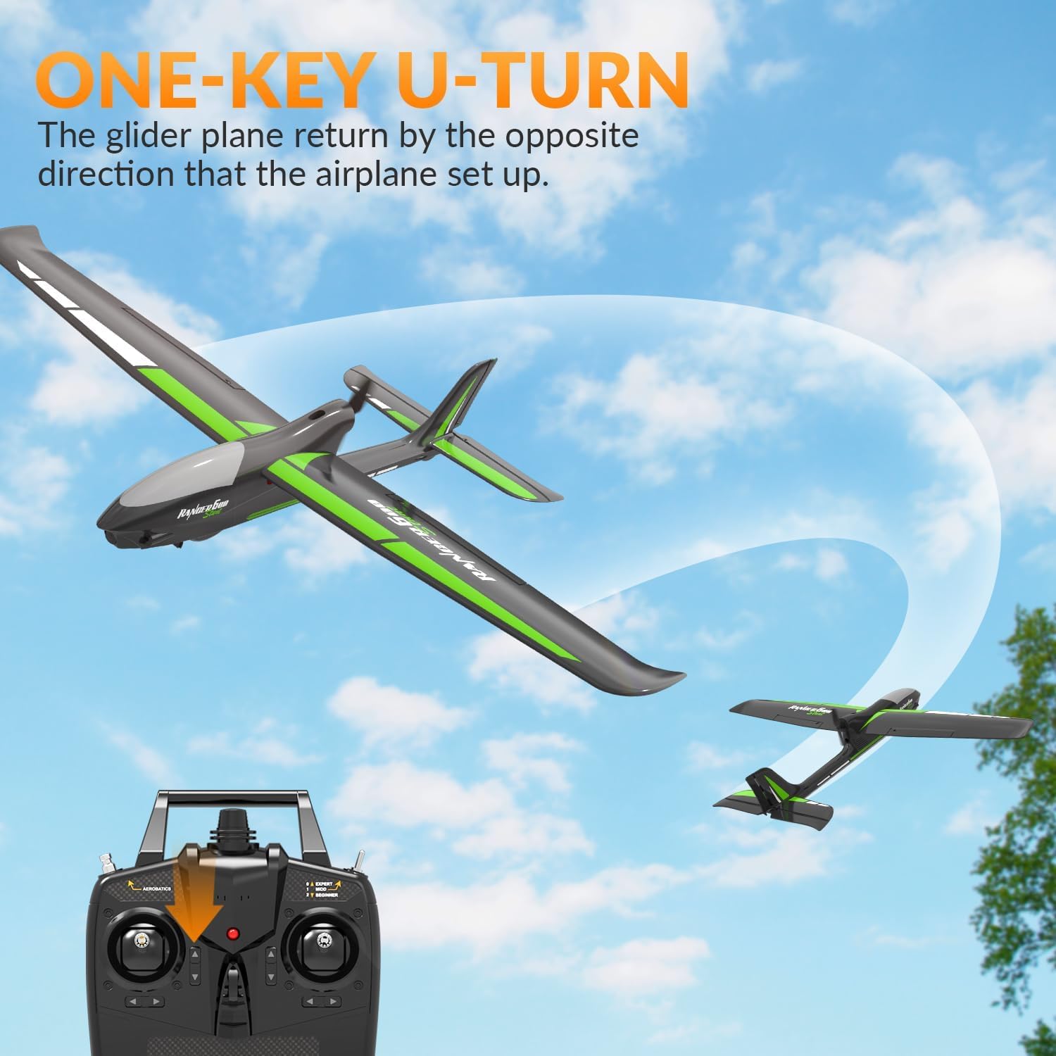 RC AIRPLANE VOLANTEX RANGER 600 BLACK STUNT RTF
