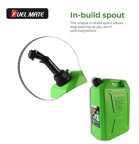 JTI FUELMATE 20 L GREEN PLASTIC JERRY CAN WITH INTEGRATED SPOUT
