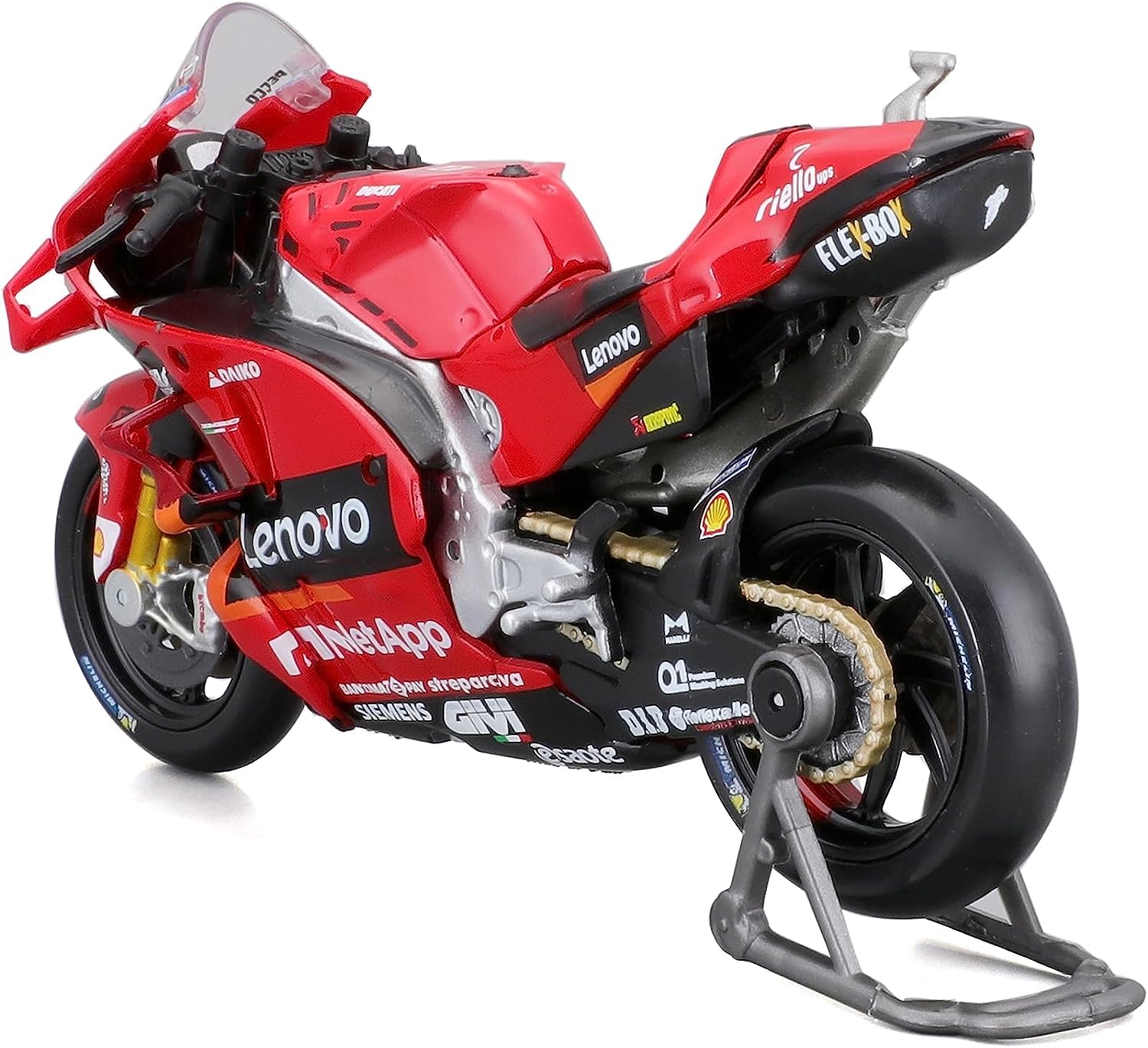 MAISTO - 1/6 SCALE MODEL DUCATI DESMOSEDICI REPLICA LENOVO TEAM # 63 COMPATIBLE WITH FRANCESCO BAGNAIA MOTO GP 2022 (RED) 32229