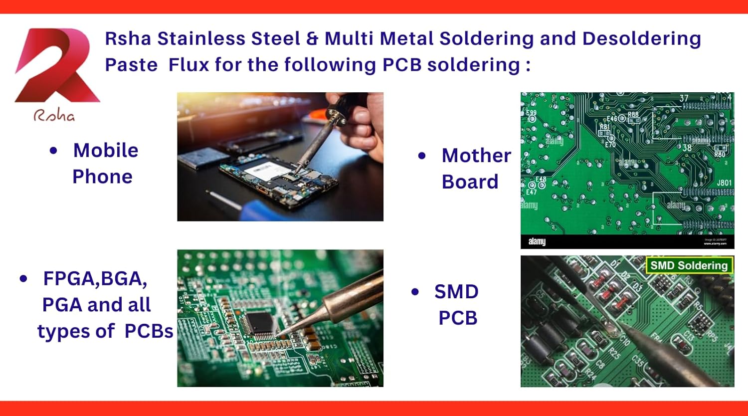 RSHA STAINLESS STEEL & MULTI METALS SOLDERING PASTE FLUX FOR SOLDERING AND DESOLDERING - 1 PACK 25 GM.