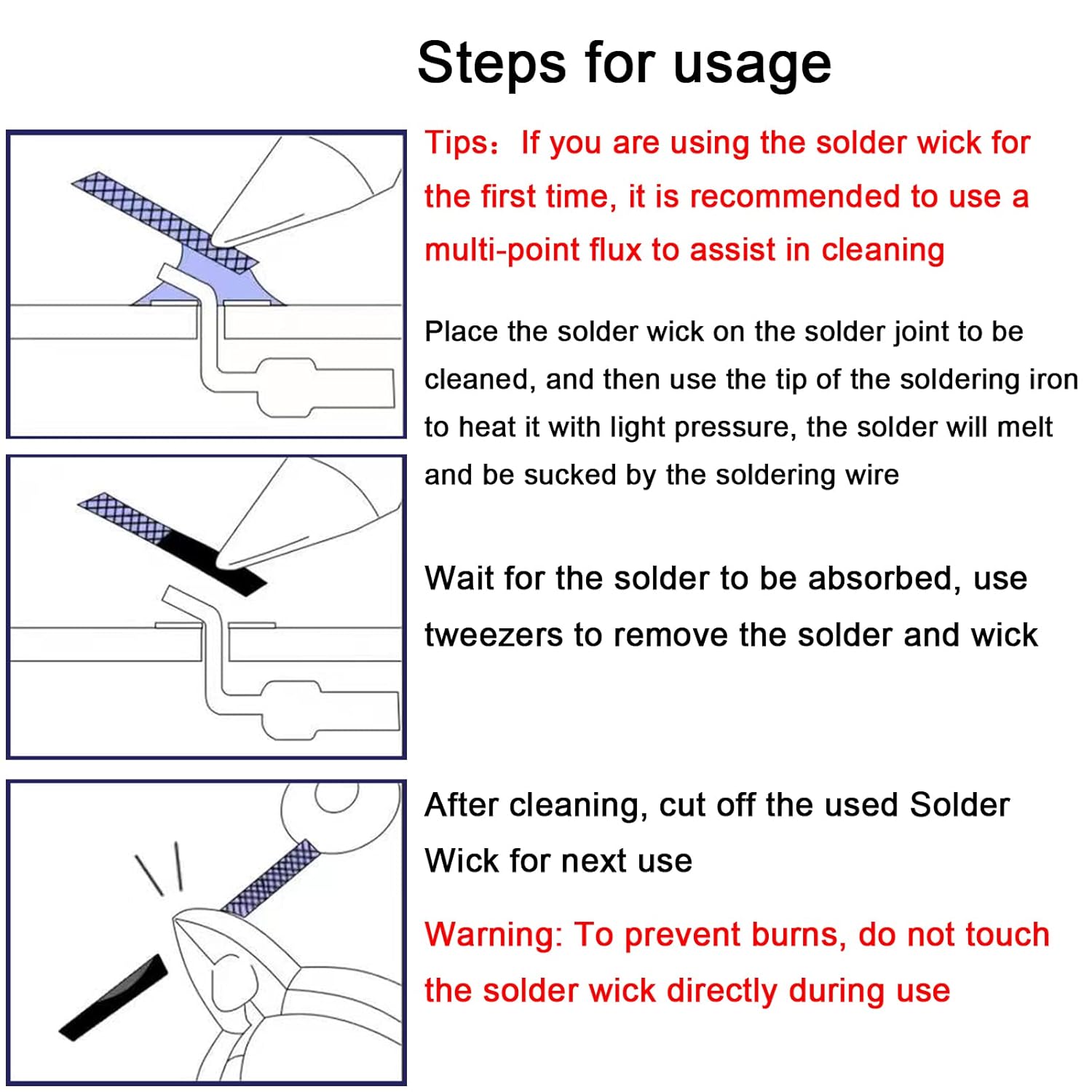 LESNOW SOLDER WICK BRAID 10FT LENGTH DESOLDERING WICK BRAID REMOVER TOOL SOLDER SUCKER