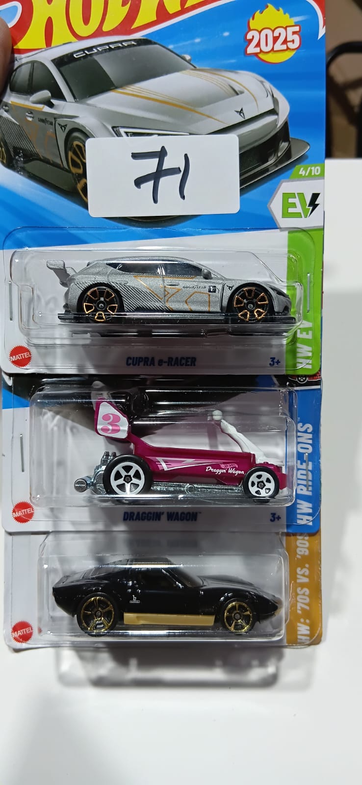 HOT WHEELS CASE-J MAINLINE (PACK OF 3) DIECAST