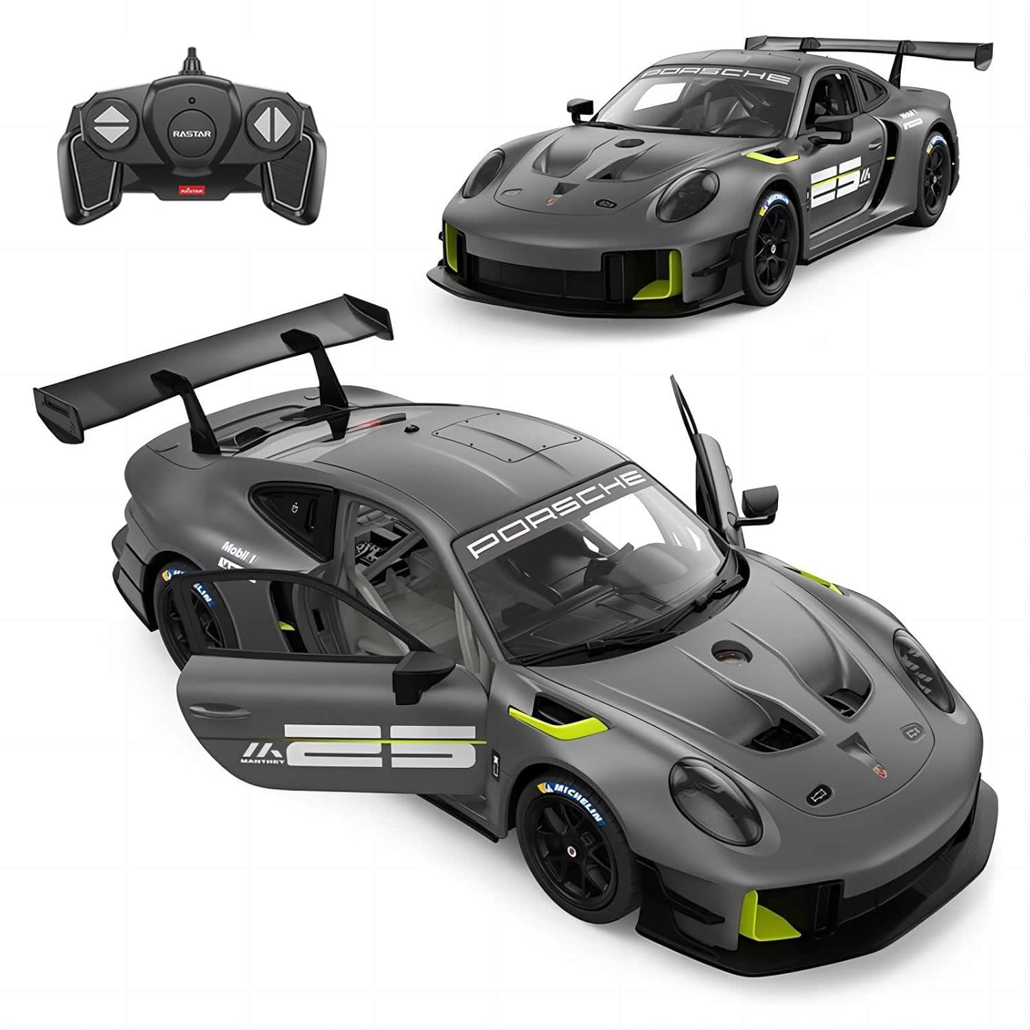 RASTAR 99600 1/18 PORSCHE 911 GT2 RS CLUBSPORT 25 RC ASSEMBLY MODEL KIT (68 PCS & 8 PTS)