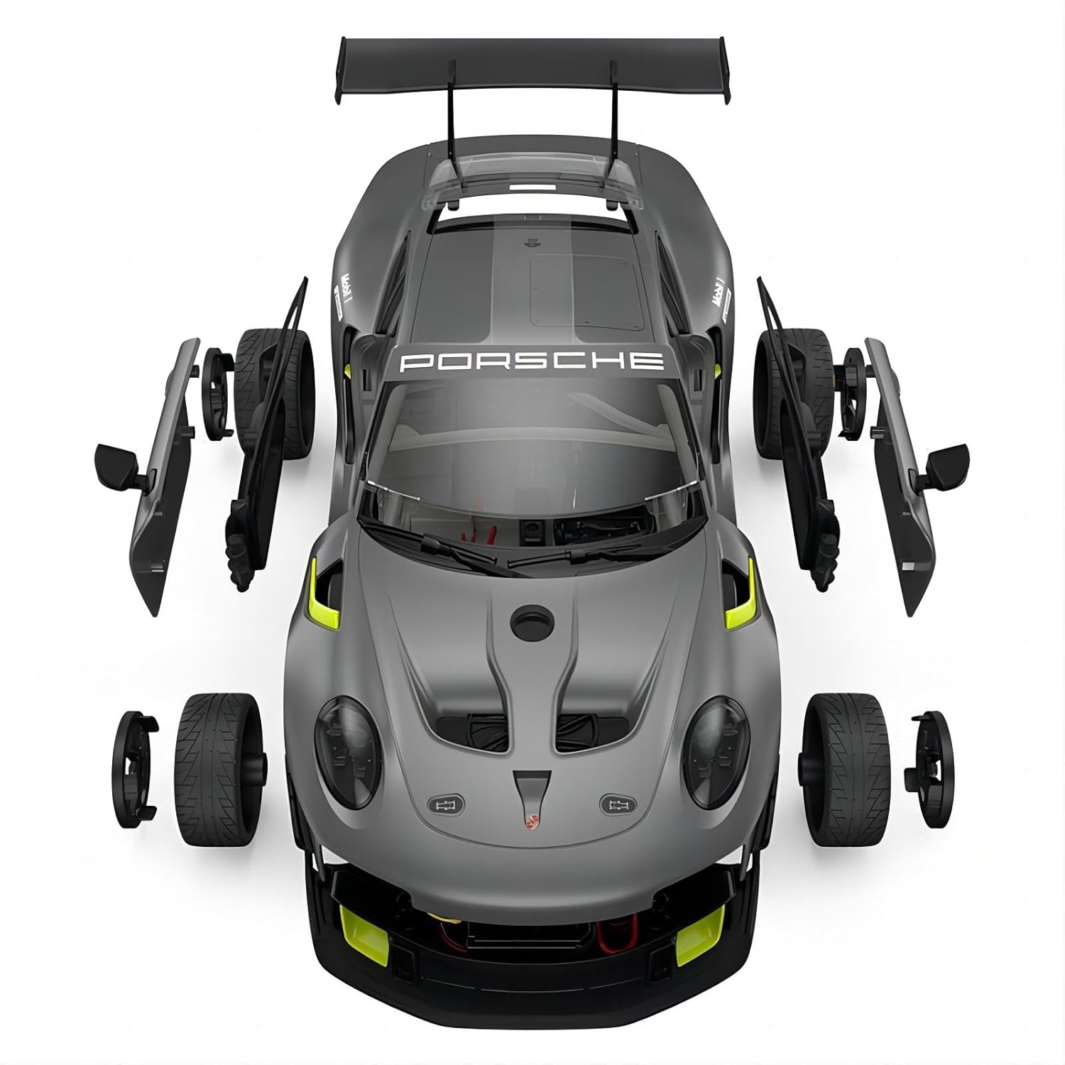 RASTAR 99600 1/18 PORSCHE 911 GT2 RS CLUBSPORT 25 RC ASSEMBLY MODEL KIT (68 PCS & 8 PTS)