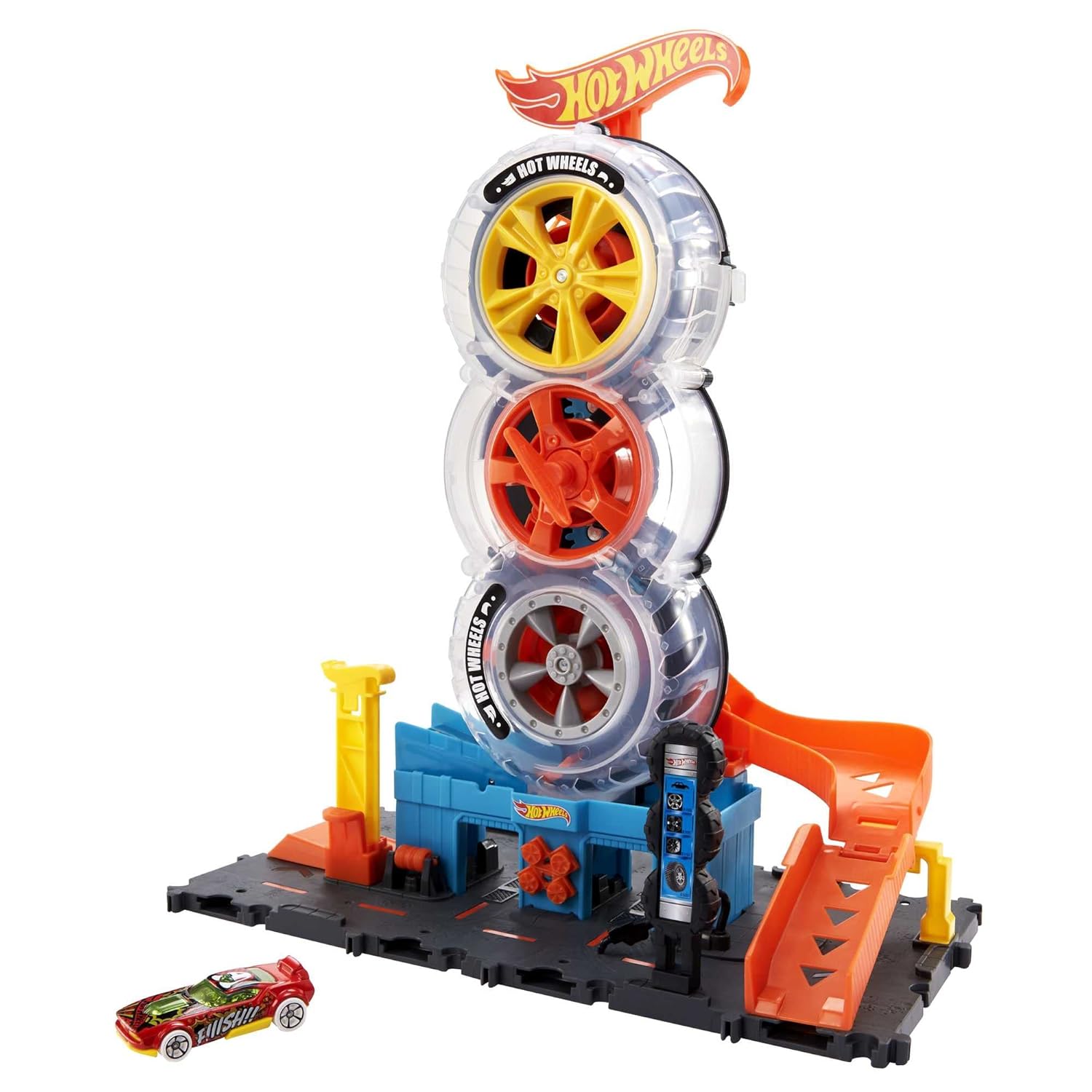 HOT WHEELS CITY SUPER TWIST TIRE SHOP (PRODUCT NO.HDP02)