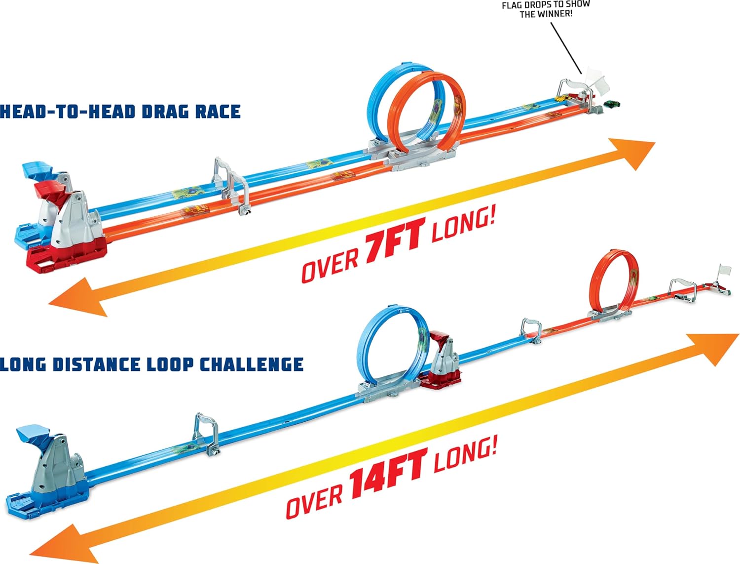 HOT WHEELS DOUBLE LOOP DASH TRACK SET