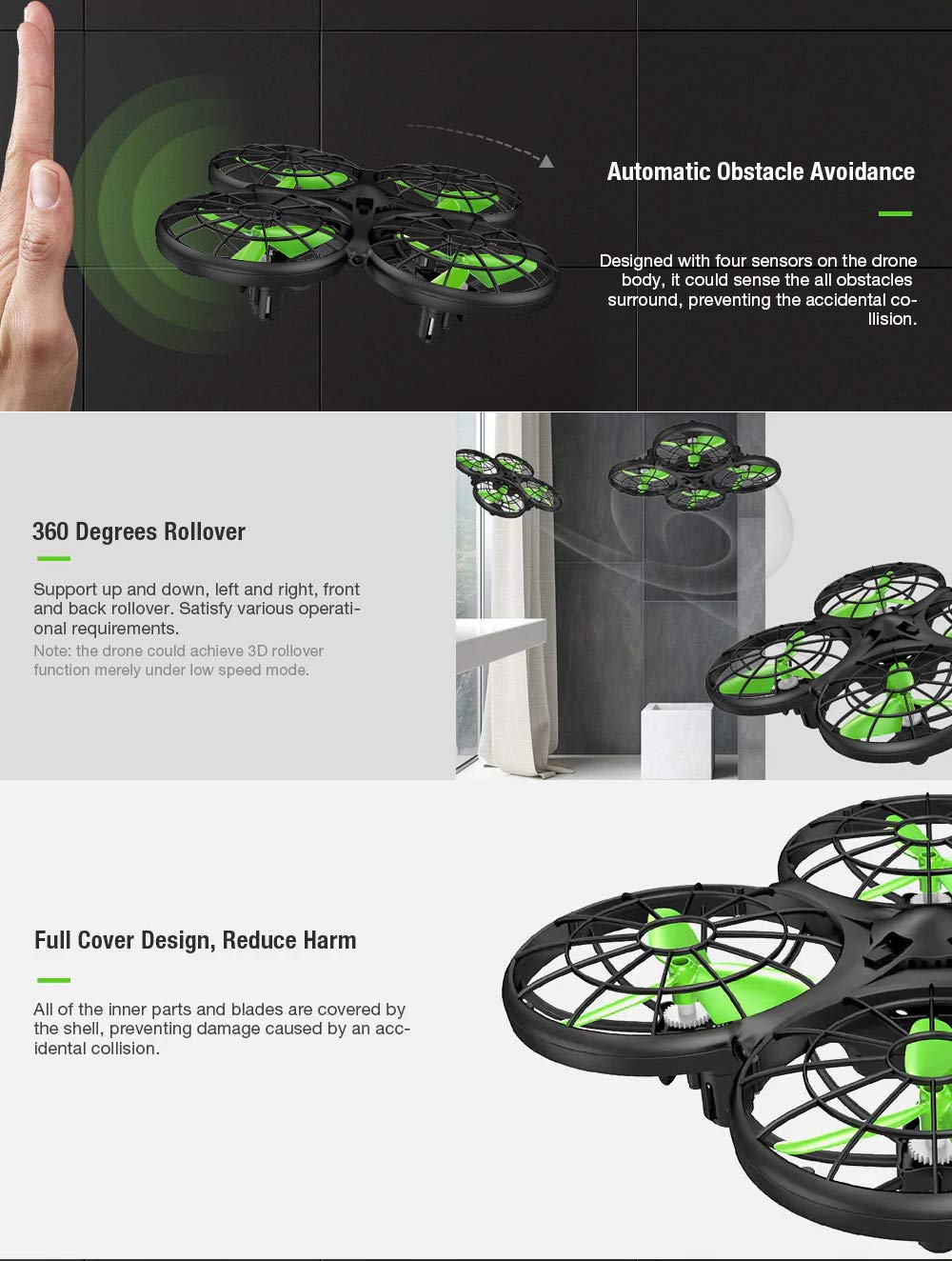 SYMA RC DRONE X26 6 AXIS GYROSCOPE 2.4 GHZ OBSTACLE AVOIDANCE MODE
