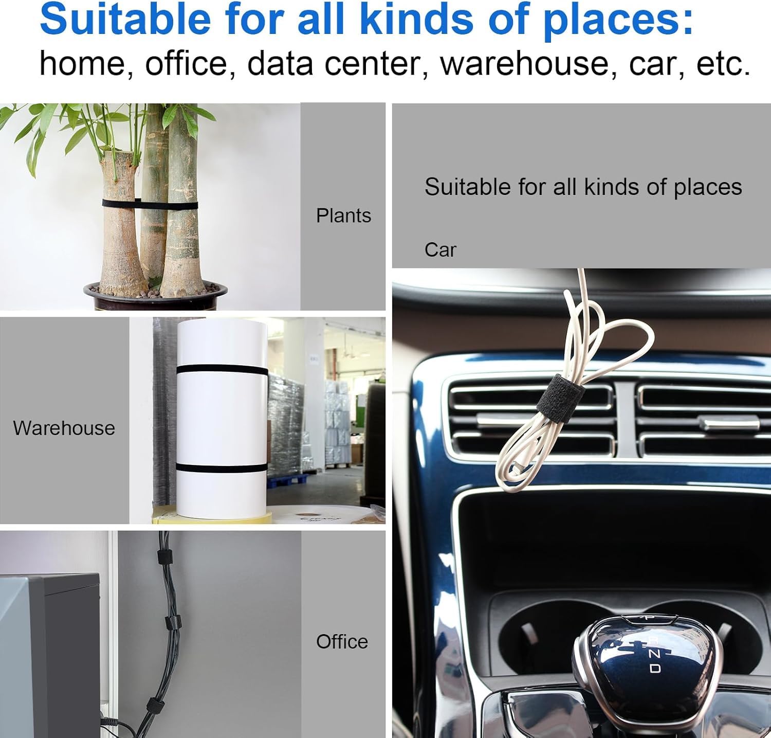 INOVERA 7 Meter Cable Organizer Hook & Loop Tape Roll