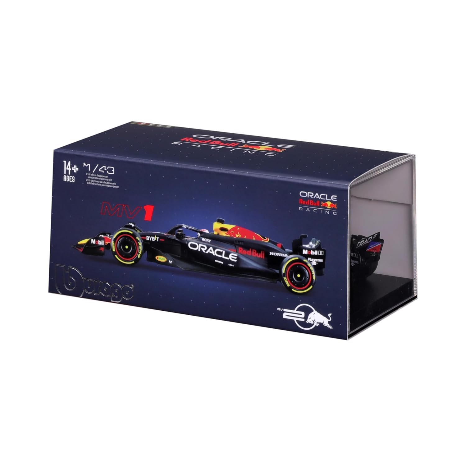 BBURAGO 1:43 ORACLE RED BULL RACING RB20 DIE CAST 18-38098V