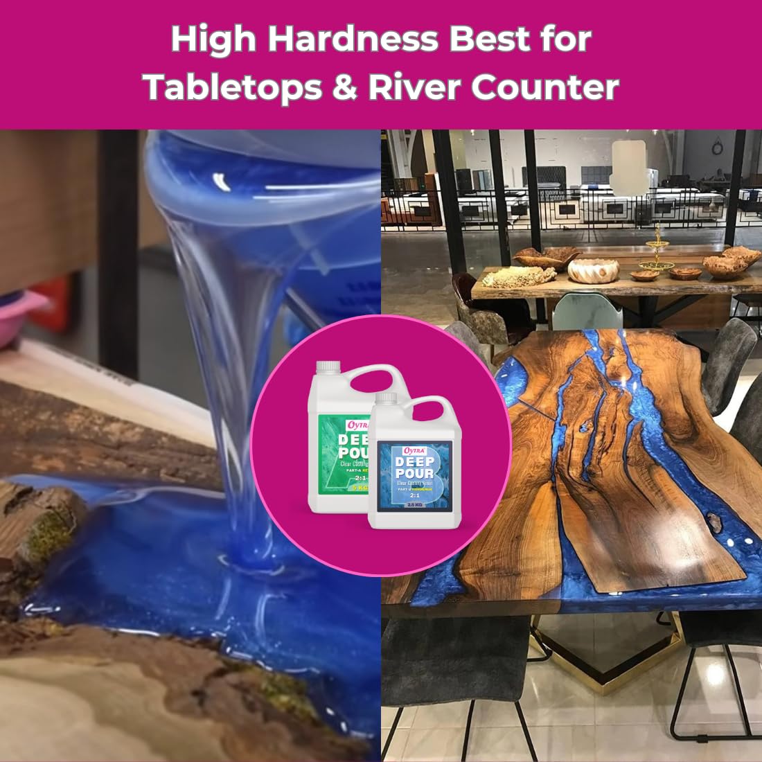 OYTRA RESIN DEEP POUR CASTING LIQUID HARDENER 7.5 KGS 2:1 RATIO