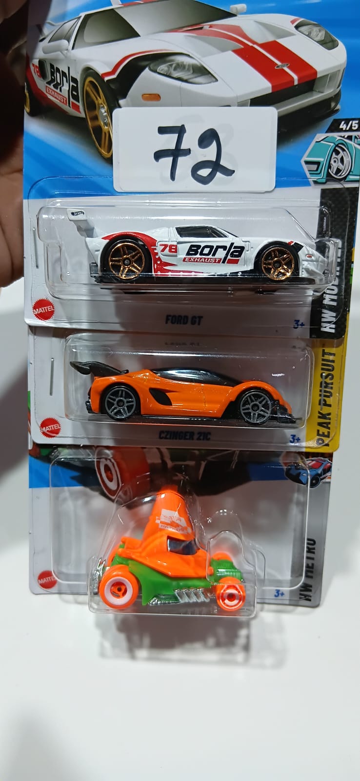 HOT WHEELS CASE-J MAINLINE (PACK OF 3) DIECAST