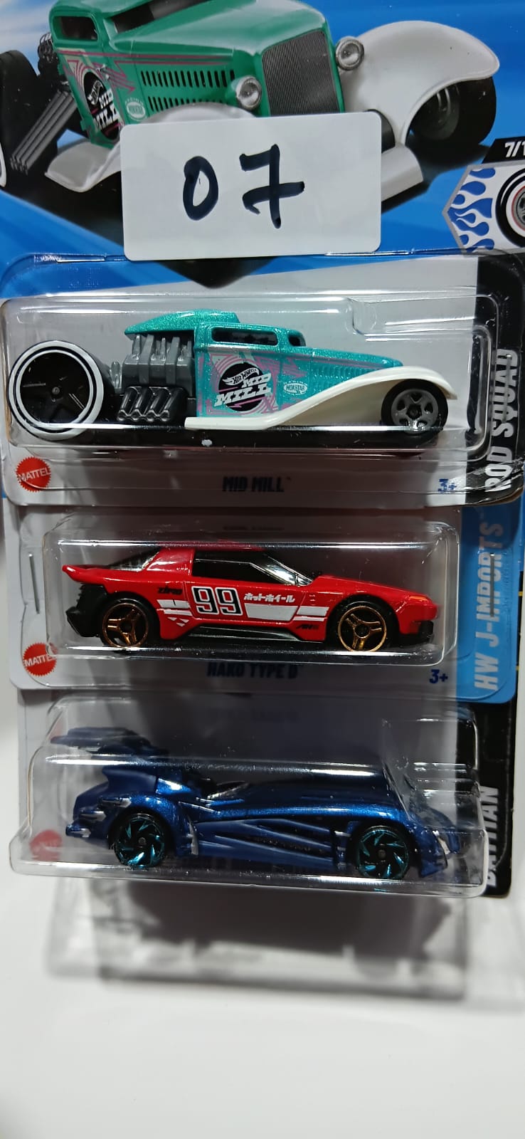 HOT WHEELS CASE-J MAINLINE (PACK OF 3) DIECAST