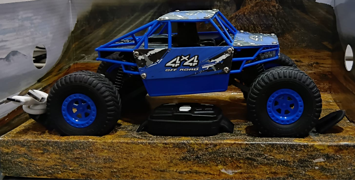 MIRANA DUSTER REMOTE 2WD, SCALE 1:20, ALL TERRAIN VEHICLE REMOTE CONTROL, 2.4 GHZ REMOTE CONTROL RANGE, 1200 MAH BATTERY, C-TYPE RECHARGEABLE BATTERY, 1.5*POWERFULL BOOST (BLUE)