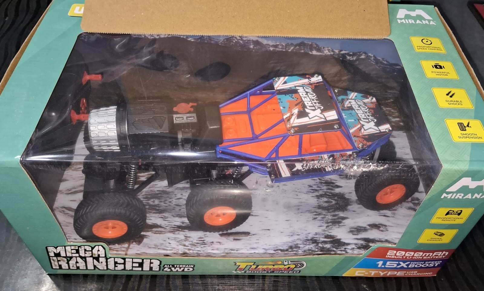 MIRANA MEGA RANGER APP AND REMOTE CONTROL CAR - DUAL MOTOR, LED HEADLI ...