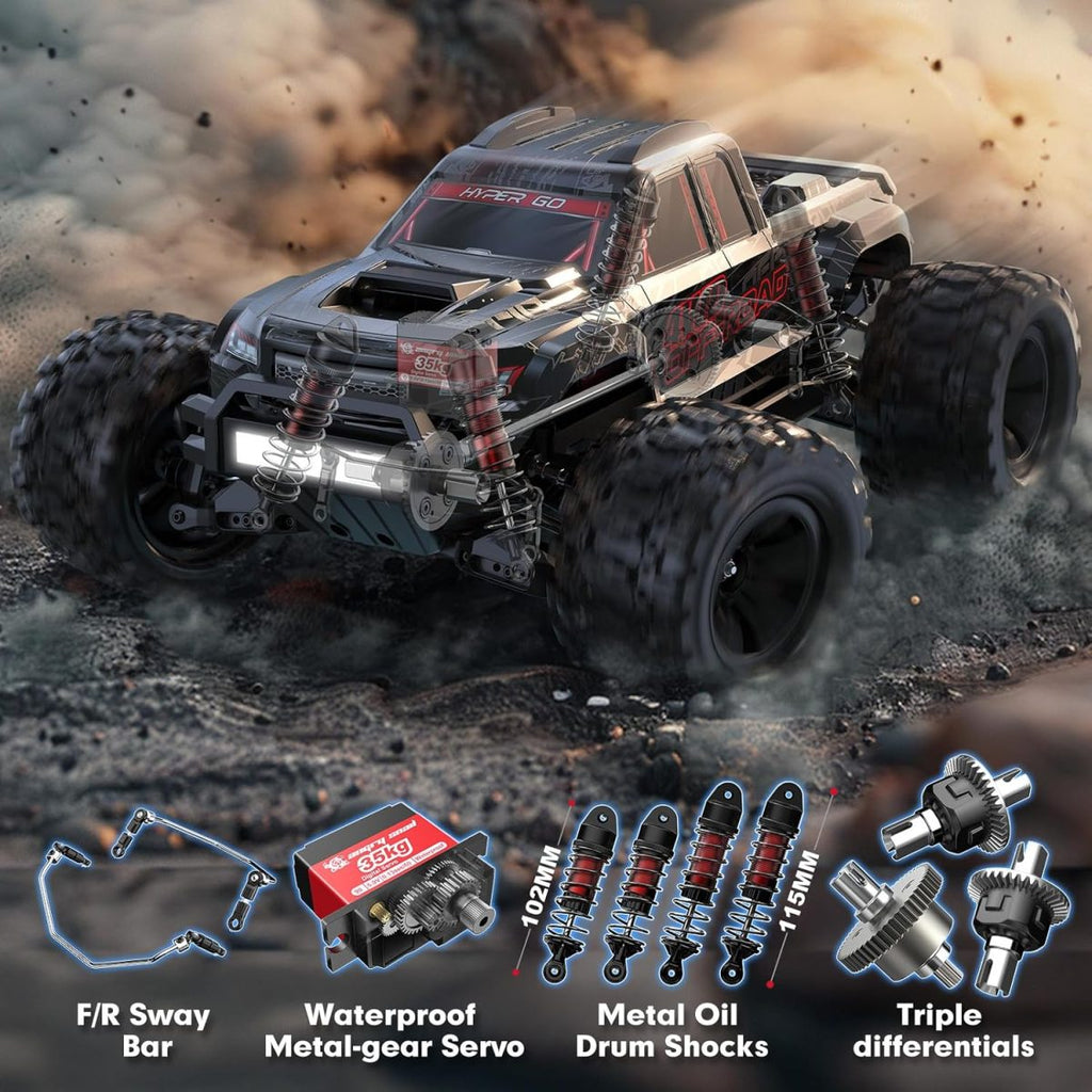 MJX Hyper Go 10208 V2 Monster 4WD RC Car 1/10 80Km/H-BLACK – Havoc