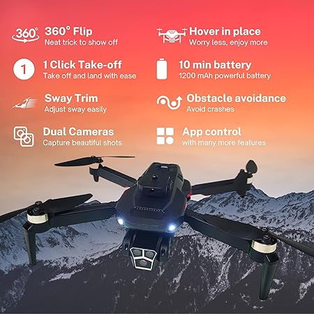 L.O.T 500 FEET+ RANGE OFFICER MC CLOUD DRONE AVIATION (BRUSHLESS MOTORS SILENT & POWERFUL)
