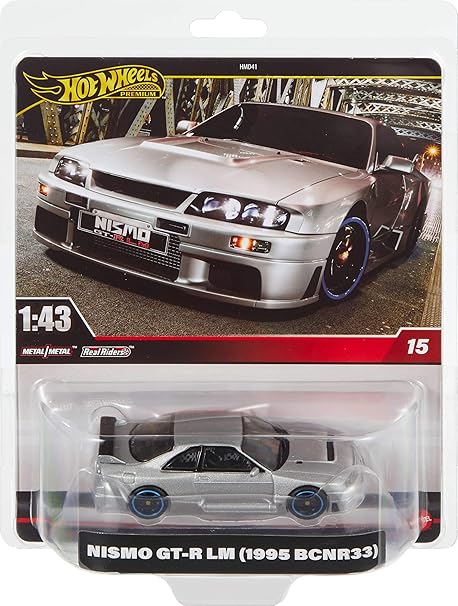 HOT WHEELS 1:43 NISMO GT-R LM (1995 BCNR33) REAL RIDERS (9C9F)