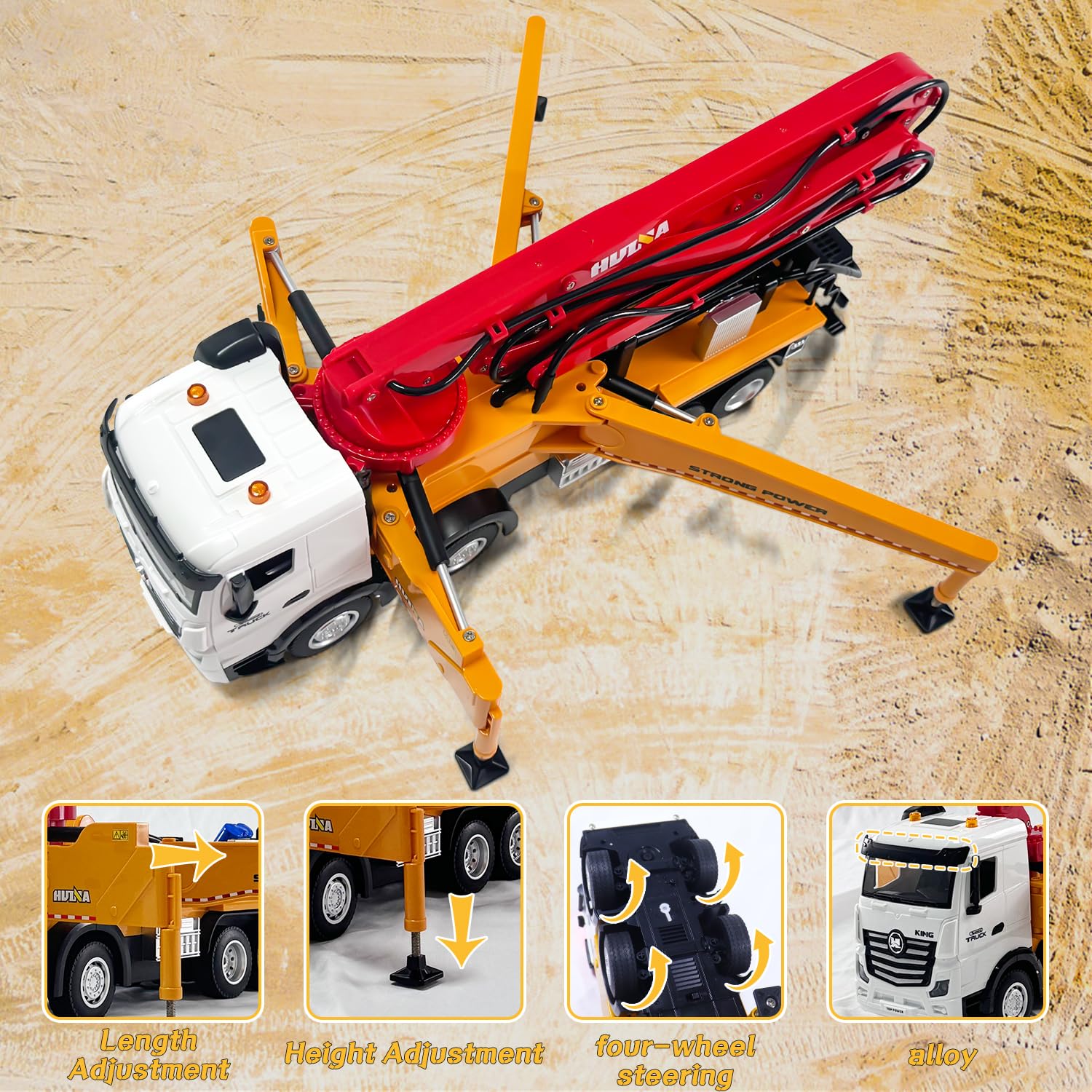 HUINA 1381 RC BACKHOE LOADER STRONG POWER SCALE 1/18