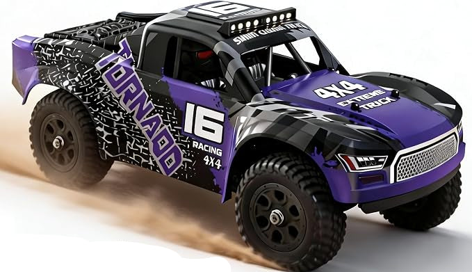 TORNADO HOSPEED HS16-83 1/16 4WD 2.4G IPX4 WATERPROOF LVL SHORT COURSE TRUCK PURPLE BLACK