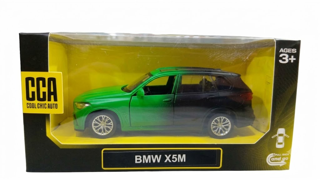 CCA 1:36 BMW X5M DIECAST MODEL 12026 CAR GREEN/BLACK