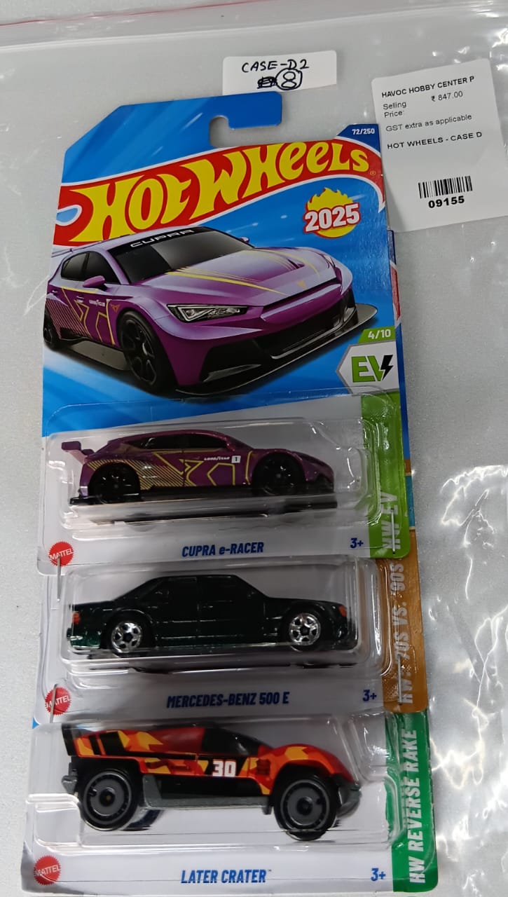 HOT WHEELS - CASE D (2025) - BASIC CAR ASSORTED (PACK OF 3 )-DIECAST