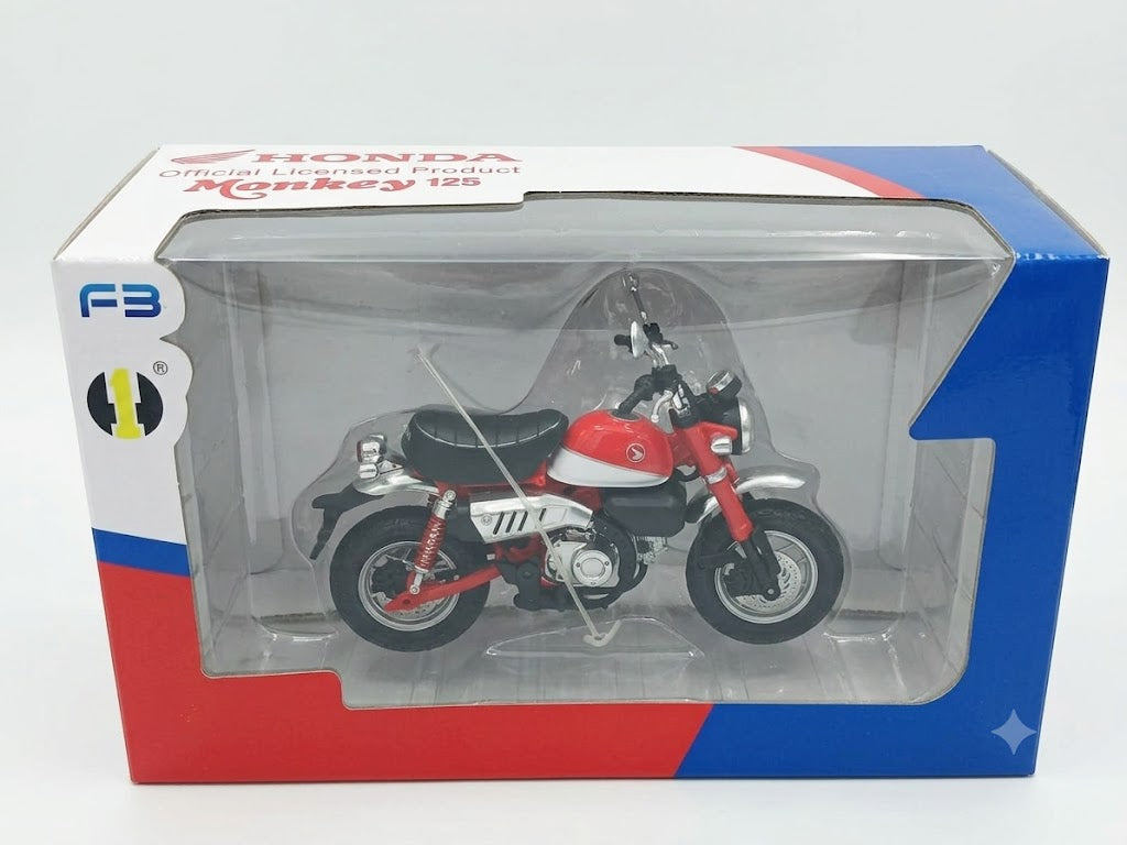 F3 HONDA MONKEY 125 1:12 DIE-CAST BIKE MODEL M12-20A RED/BLACK