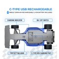 MIRANA F1R SUPER CAR APP & REMOTE CONTROL SUPER CAR - 1.5X NITRO BOOST, IN-BUILT BLUETOOTH SPEAKER, 2000 MAH C TYPE USB RECHARGEABLE BATTERY, DUAL MOTOR & SOFT RUBBER WHEELS SCALE 1:16 (BLUE)