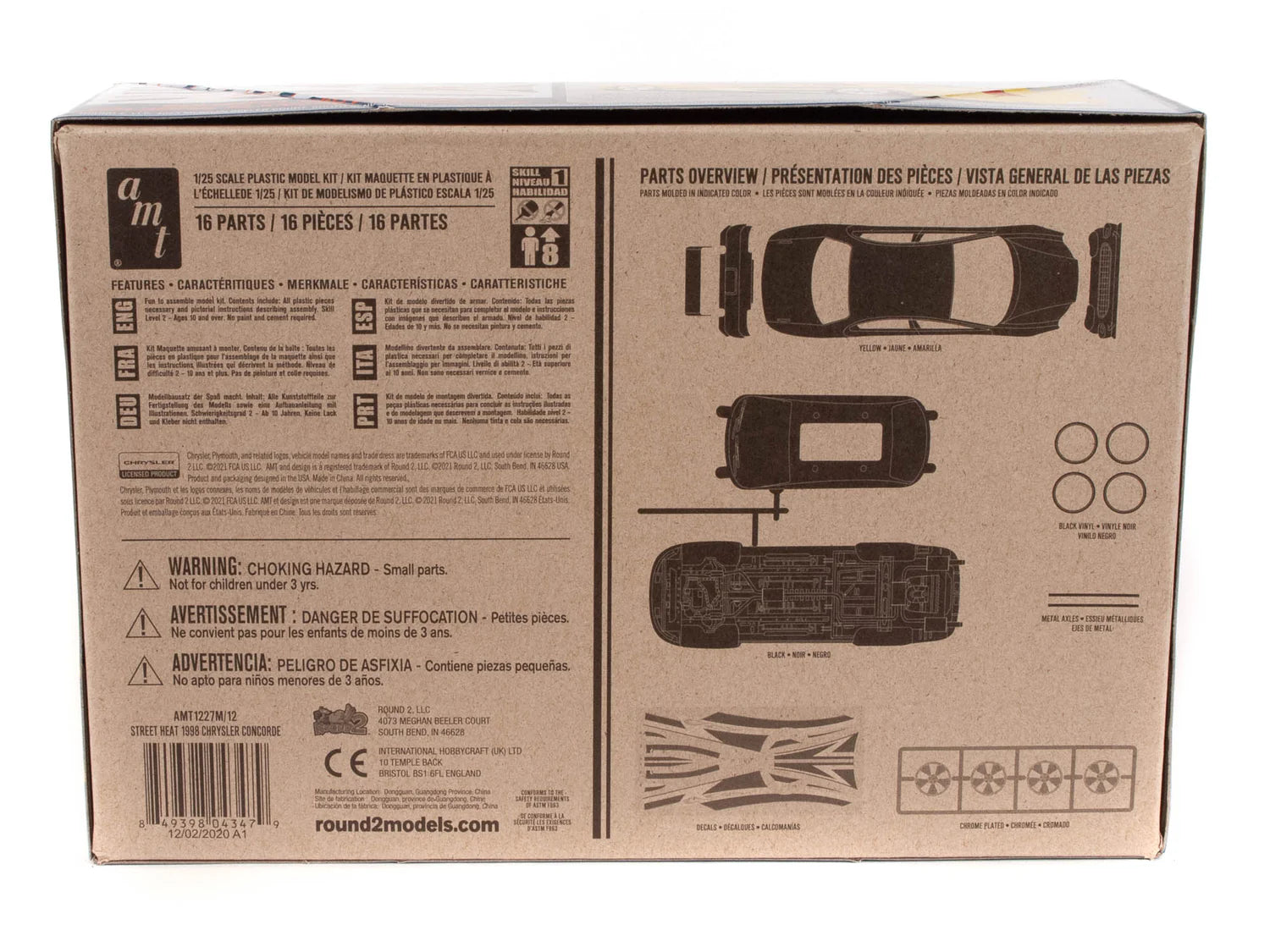 AMT STREET HEAT 1998 CHRYSLER CONCORDE SLAMMERS 1:25 SCALE MODEL&nbsp;KIT&nbsp;AMT1227M/12