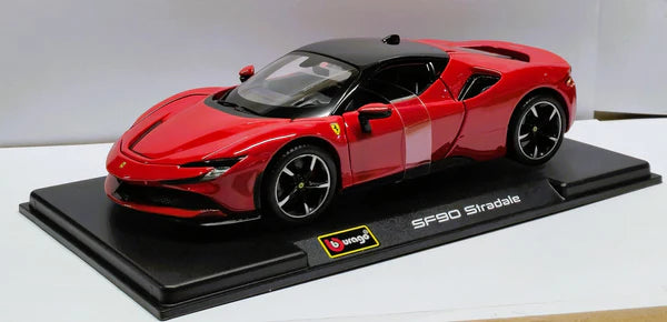 BBURAGO FERRARI SF90 STRADALE 1/24 DIECAST MODEL CAR (18-96028)