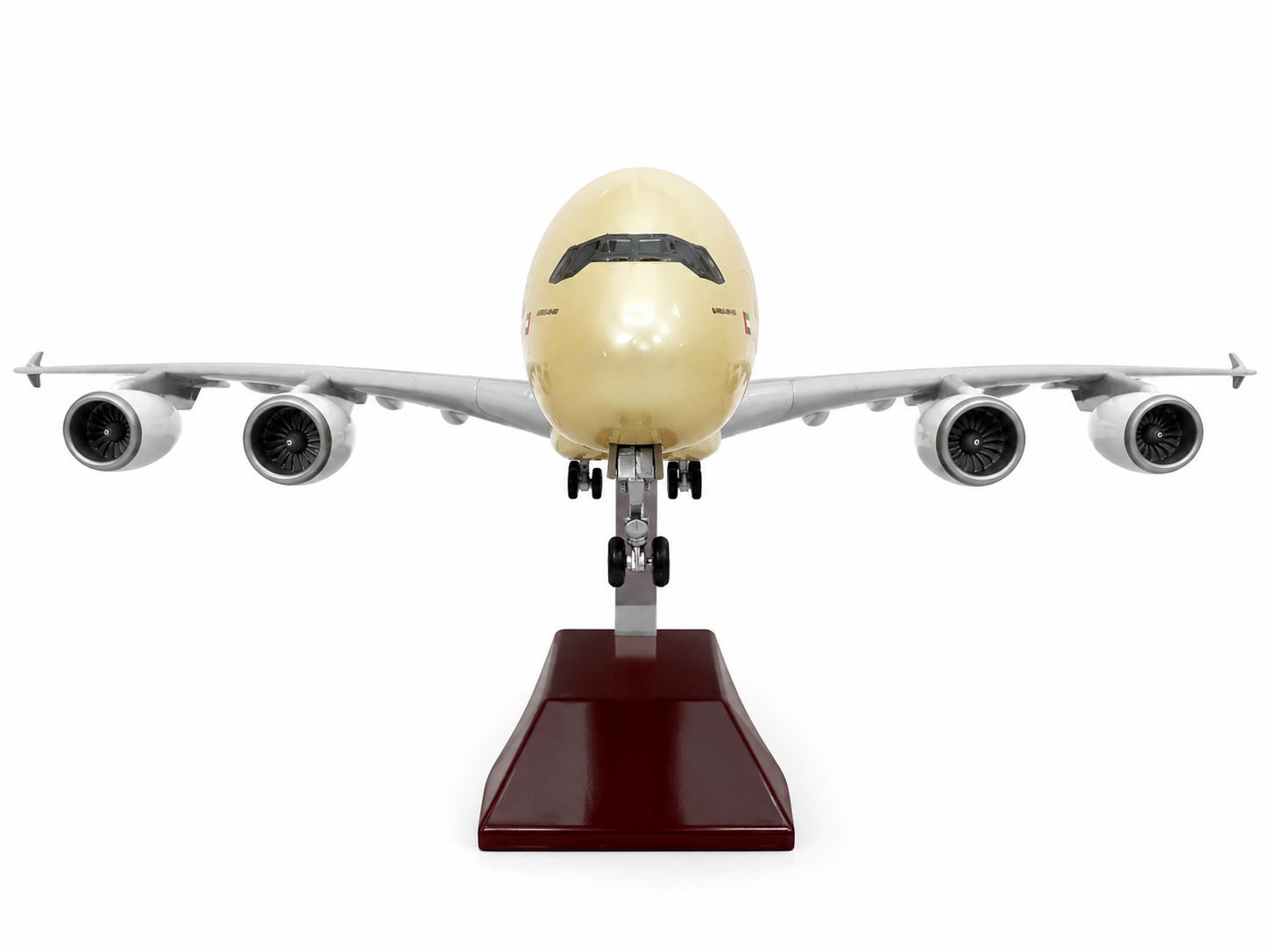AIRPLANE DIE CAST ETIHAD A6-APJ AIRBUS A380 WITH LED LIGHT DISPLAY 47CM