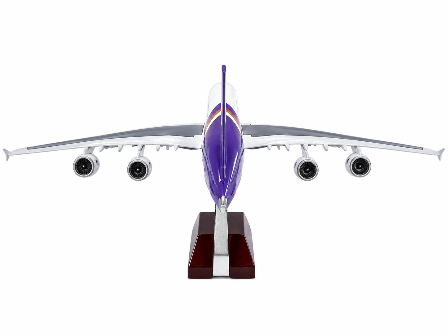 AIRPLANE DIECAST THAI HS-TUA AIRBUS A380-800 WITH LED LIGHT DISPLAY 47CM