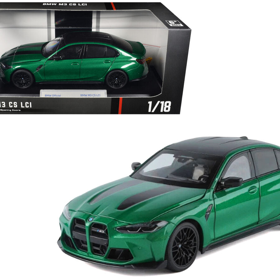 BMW M3 CS LCI H1292 1:18 OPENING DOORS DIE-CAST MODEL GREEN