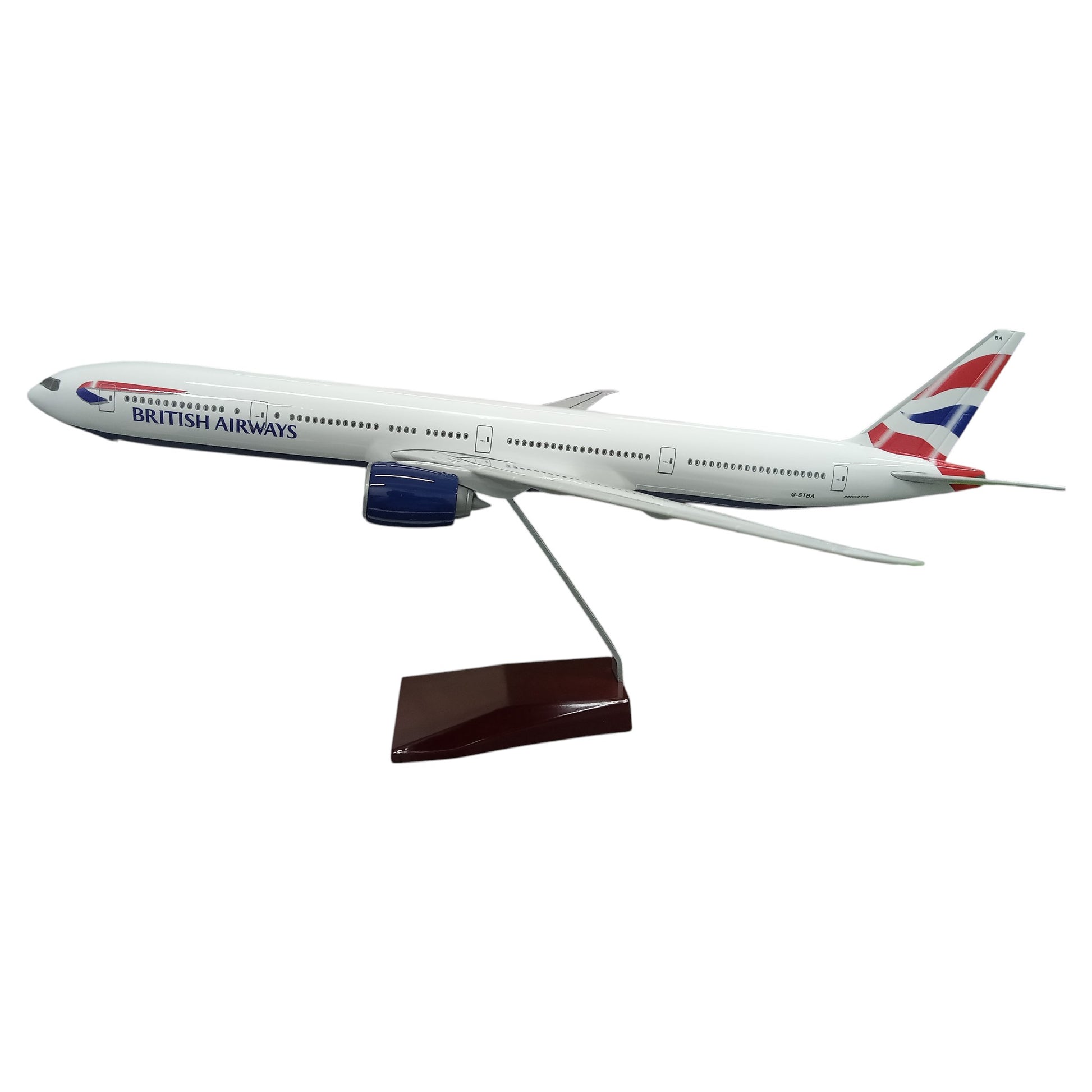 AIRPLANE DIECAST BRITISH G-STBA AIRWAYS BOEING 777 WITH LED LIGHT DISPLAY 47CM