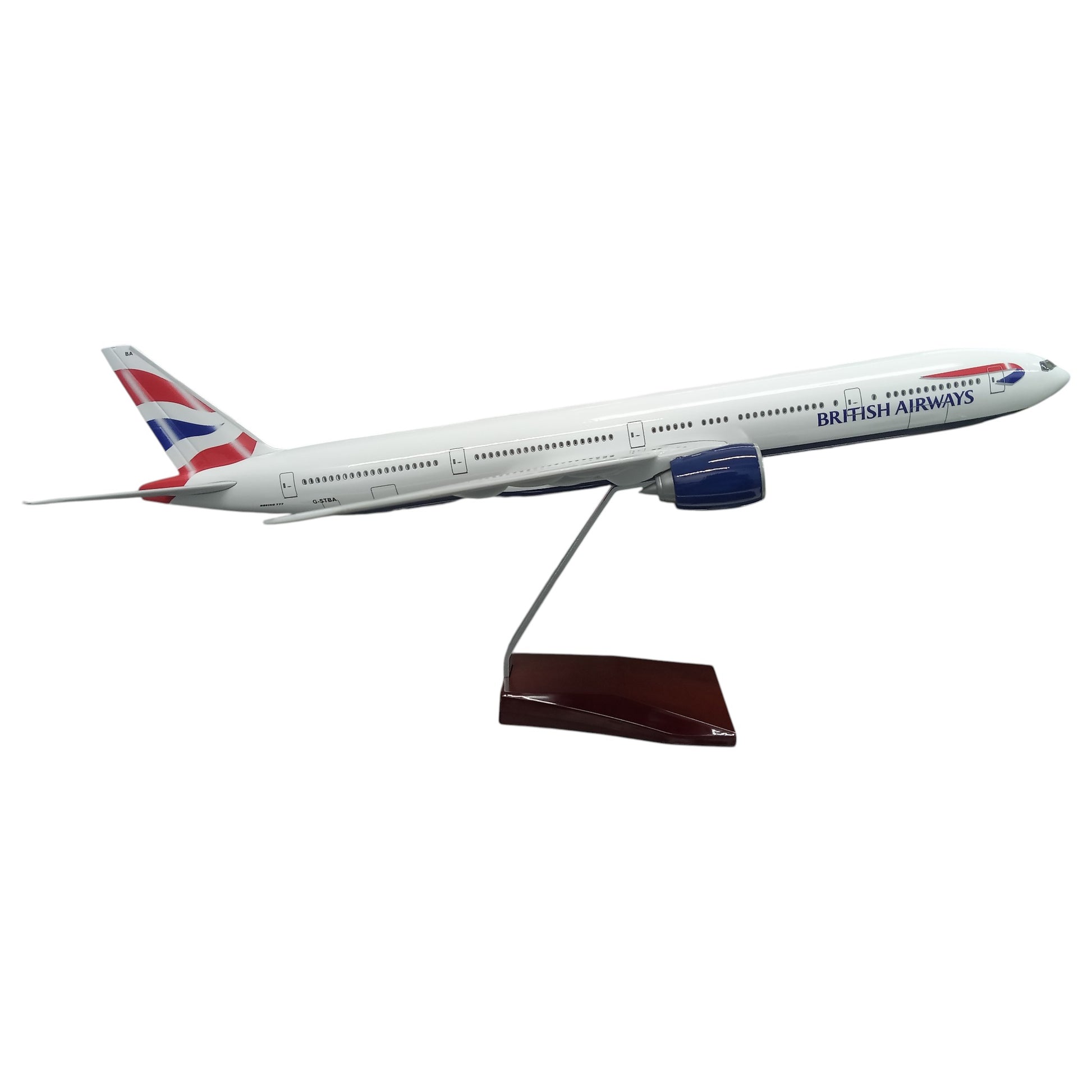 AIRPLANE DIECAST BRITISH G-STBA AIRWAYS BOEING 777 WITH LED LIGHT DISPLAY 47CM