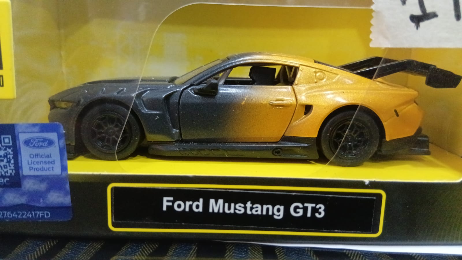 CCA 1:36 12028 FORD MUSTANG GT3  BLACK GOLD DIECAST MODEL