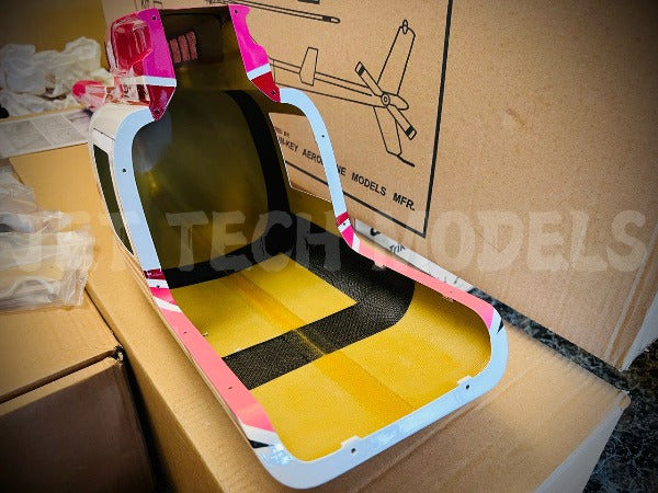 FUNKEY SCALE FUSELAGE LONG RANGER .50 (600) SIZE RED COLOR WITH LANDING SKID
