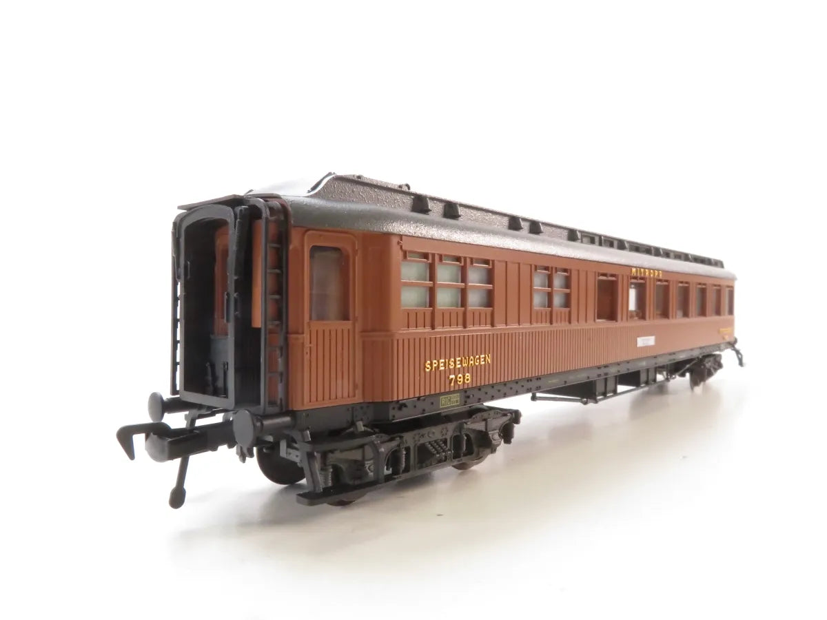 FLEISCHMANN H0 5081 1/87 SCALE MITROPA PASSENGER DINING CAR SPEISEWAGEN 798